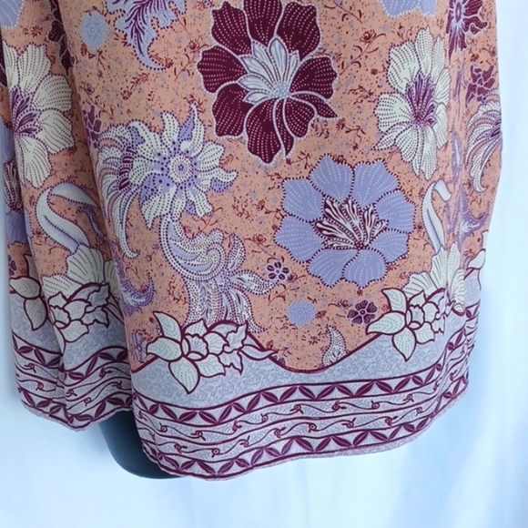 JOIE Womens M Floral Blouse Flutter Sleeves Loose Fit - Picture 4 of 8